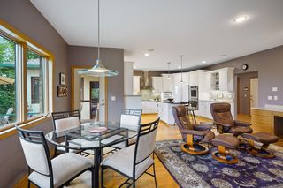 Informal dining area and hearth room off the kitchen.
