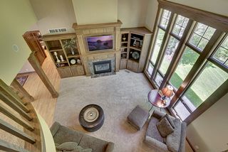 The upper hall overlooks the Great Room below.