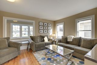 The Living Room features Hardwood Floors! 
