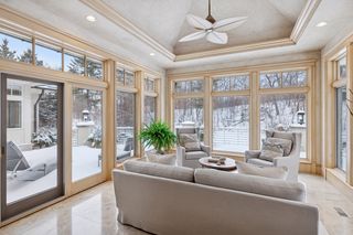 Flagstone Patio wraps around the entire Four Season Room.