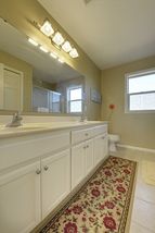 Upper level full bath with double vanity