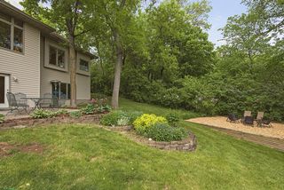 The backyard has great entertaining spaces