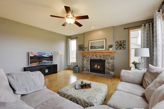 Cozy gas fireplace.