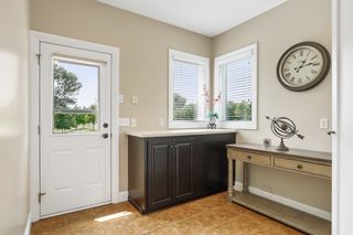 Mud room with a vent for a dryer for the wet pool towels