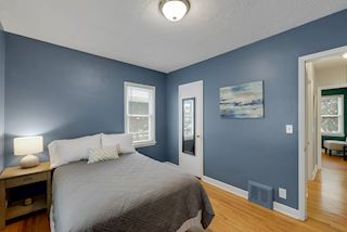 Deep closet in first floor bedroom