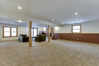 Generous lower level walkout amusement room