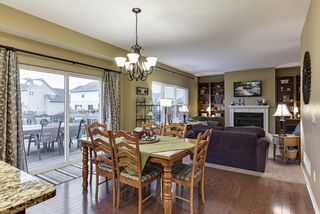 Hardwood flooring has a rich tone and works well with the paint scheme