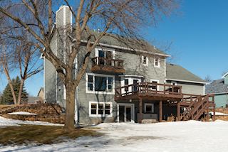Multi-tiered deck and view of private master balcony