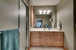 Adjoining 3/4 bath off bedroom 4. Fully tiled shower.