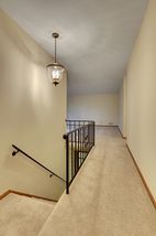 Open black wrought iron rails. 