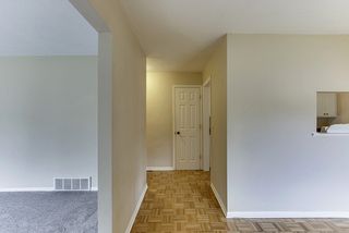 Parquet wood flooring on the main level