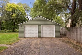 2 car garage with newer doors, fresh paint