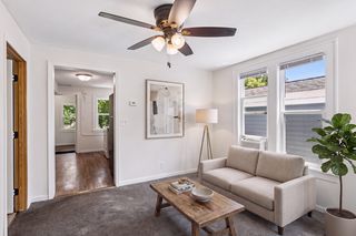 Virtually staged living room