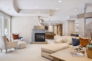 Quiet seating area by Fireplace or head towards the billiards table.