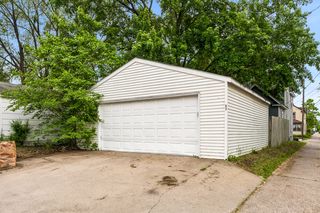 Large two car garage with generous bib for easy parking.