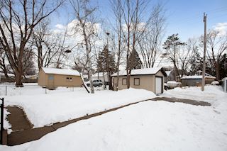 Backyard, looking toward garage/alley