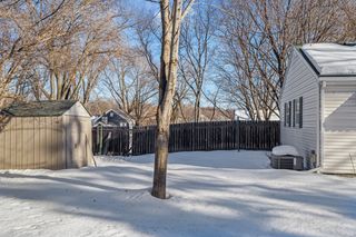 Spacious, south-facing backyard.