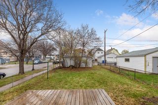 View of backyard from deck