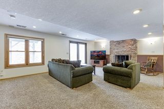 Wood fireplace - walkout to patio