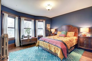 Bedroom #1 is located on the 2nd Floor and features Hardwood Floors & Bay Window! 