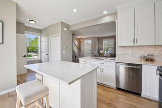 Center island provides seating for 3-4 people and a lot of additional workspace.