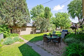 Back yard looking toward garage/alley