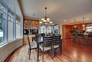 The dining and kitchen areas. 
