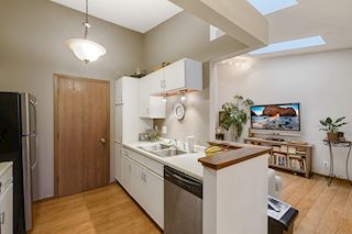 Vault and skylights create interest.