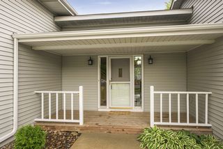 Inviting front porch with room for chairs!