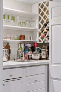 Built in bar closet in the kitchen