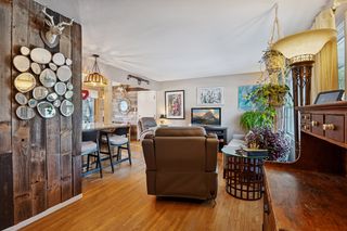 Open concept kitchen, dining and living space