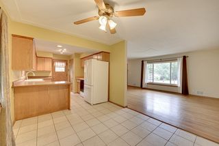 Tiled kitchen floor. 