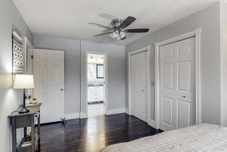 Double closets and master bath...
