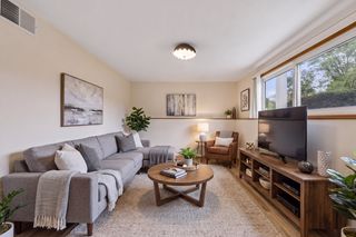 Virtually staged - lower-level family room