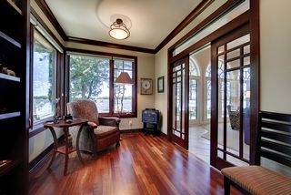 Cherry crown moldings and trim, brazilian cherry flooring.