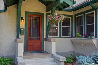 Inviting and sheltered front door entrance
