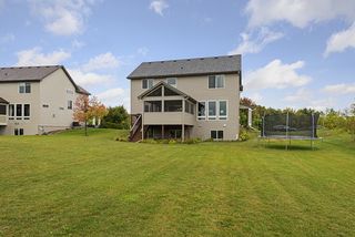 Large back yard backs up to the ball fields and side yard are the tennis courts