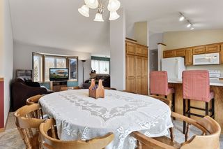 Large dinette  with sliding door to large deck.