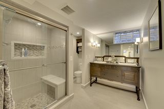 Lower level walk in shower with heated bathroom tile floors!