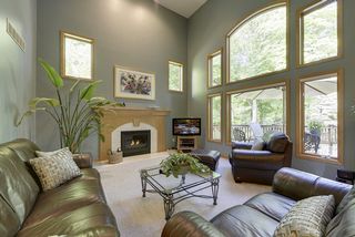 A lot of natural light brought in through the 2 story wall of windows