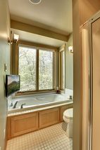 Extra large whirlpool tub, separate shower