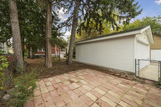 Patio next to the 2-car insulated garage.