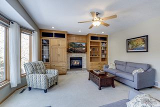 Stacked stone fireplace