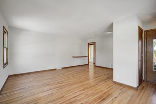 Beautiful real hardwood floors and fresh paint!