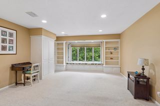 Window seat with a view in primary bedroom