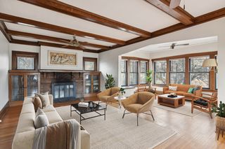 virtually staged living room and sunroom