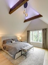With a striking vaulted beamed ceiling