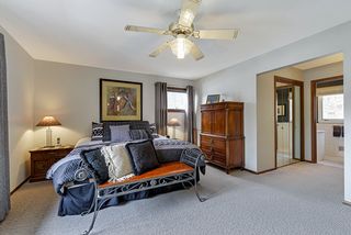 Large master bed on the upper level
