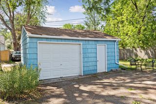 Unique Two Car Garage has two entry doors ~ one is for the front driveway and the  other off the alley that dead ends at 7332 Portland Ave S
