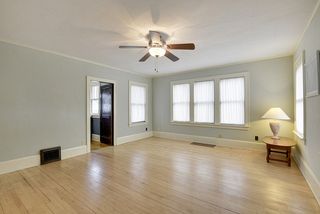 The spacious Living Room features Hardwood Floors! 